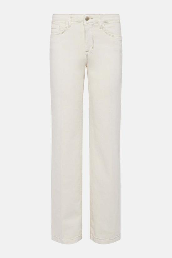  라장스 데님 팬츠 에이전스 스코티 와이드 레그 진 마카다미아 - L'AGENCE