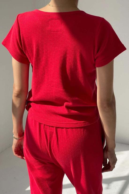  르 본 숍 반팔 티셔츠 르 본샵 포인텔 베이브 티셔츠 레드 애플 포인텔 - Le Bon Shoppe