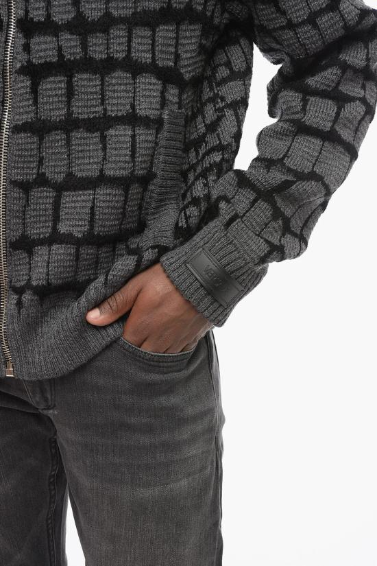  베르사체 집업 니트 1012392 1A08743 1E060 Gray - VERSACE