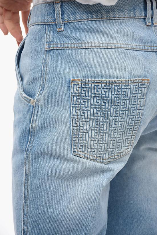  발망 데님 팬츠 AH1MM000DD096FF Blue - BALMAIN