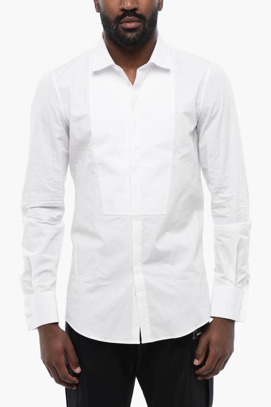  디스퀘어드2 긴팔 셔츠 S74DM0662 S42381 100 White