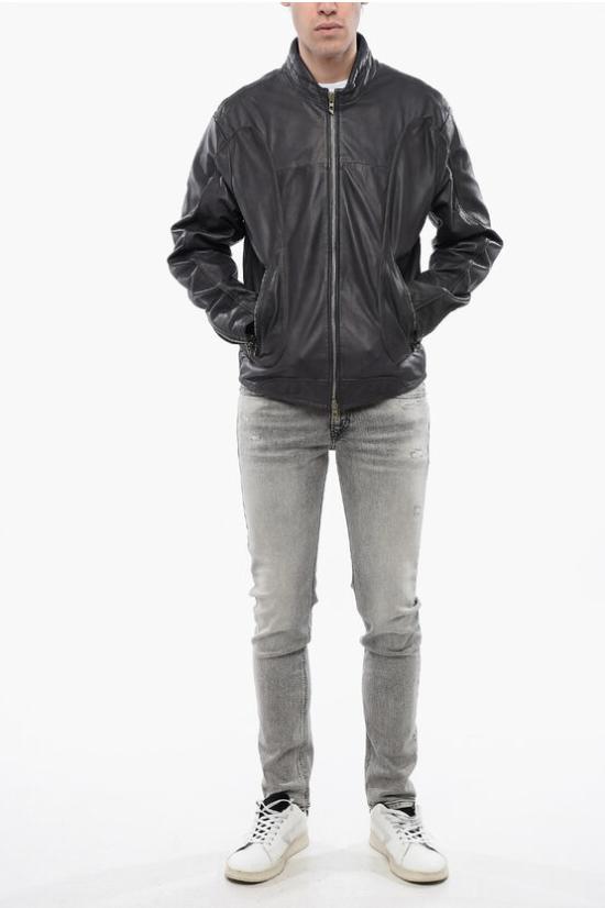  디젤 가죽 자켓 A12994 0IMAZ 9XX Gray - DIESEL