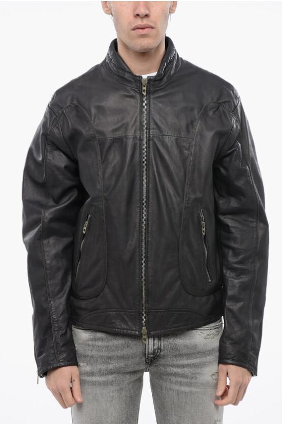  디젤 가죽 자켓 A12994 0IMAZ 9XX Gray