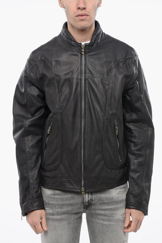  디젤 가죽 자켓 A12994 0IMAZ 9XX Gray