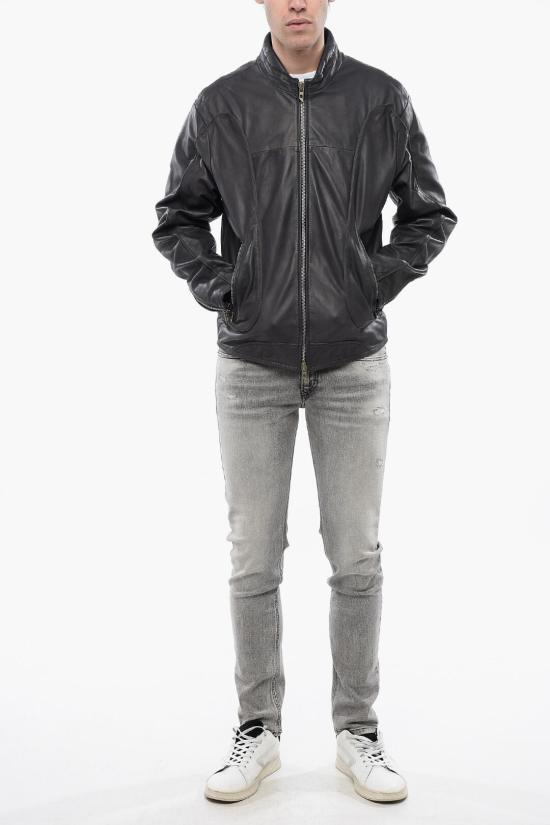  디젤 가죽 자켓 A12994 0IMAZ 9XX Gray - DIESEL