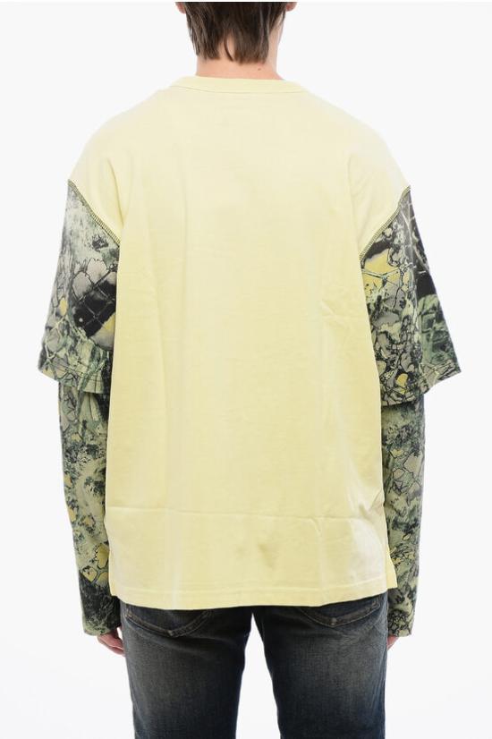  디젤 긴팔 티셔츠 A13126 0BNBT 5KS Yellow - DIESEL