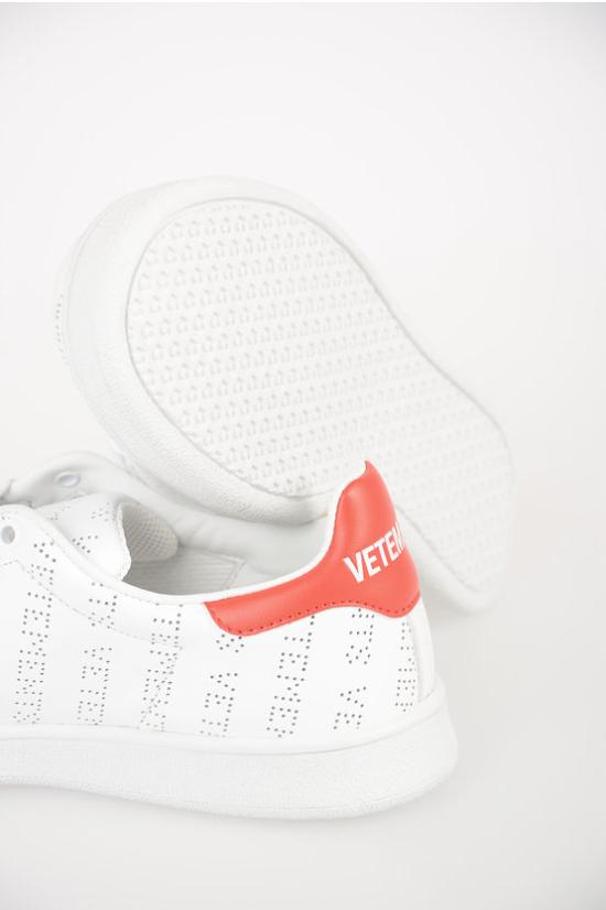  베트멍 뮬/슬리퍼 VTSMT3 PERFORATED SNEAKERS RED WHITE White - VETEMENTS