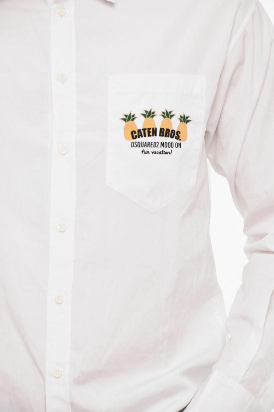  디스퀘어드2 긴팔 셔츠 S71DM0707 S36275 100 White - DSQUARED2