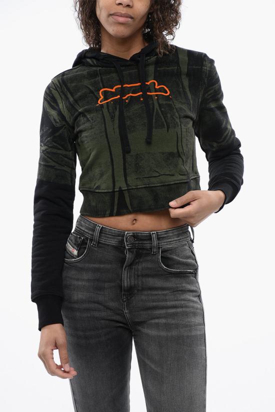  디젤 후드 티셔츠 A12547 0AMDV 5FVA Nero Verde