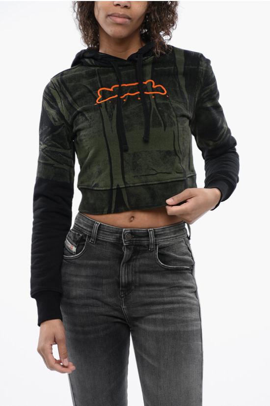  디젤 후드 티셔츠 A12547 0AMDV 5FVA Nero Verde