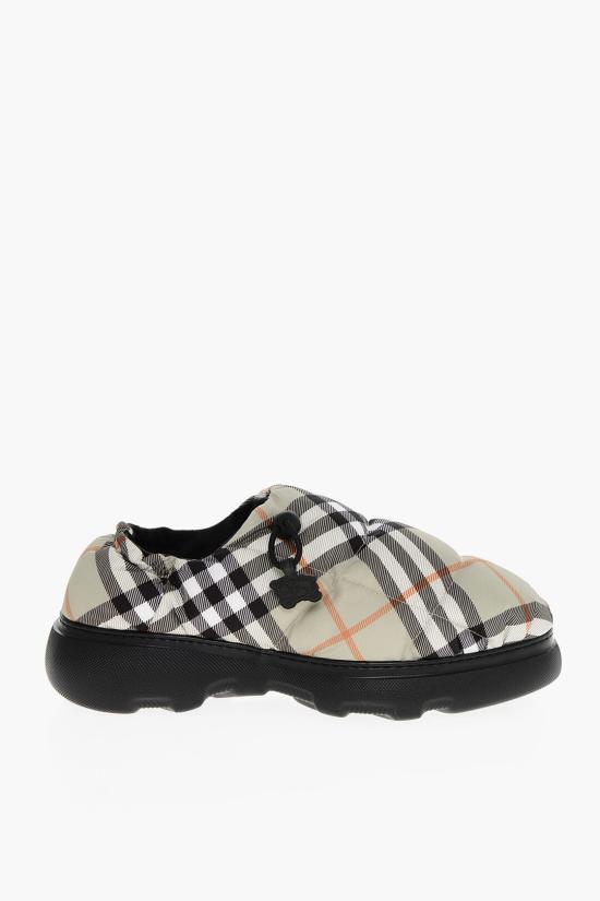  버버리 체크 필로우 뮬 8092649 C1200 Beige - BURBERRY