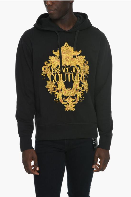  베르사체 후드 티셔츠 73GAIP02 CF01P G89 Black
