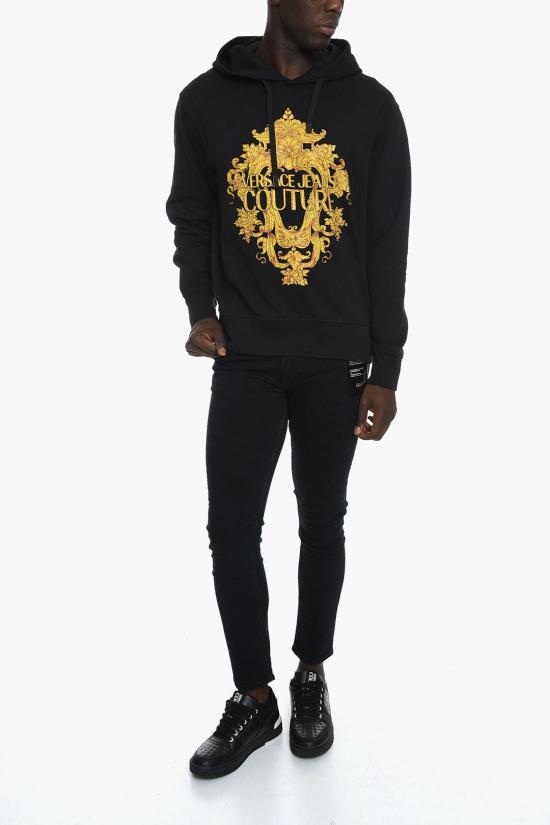  베르사체 후드 티셔츠 73GAIP02 CF01P G89 Black - VERSACE