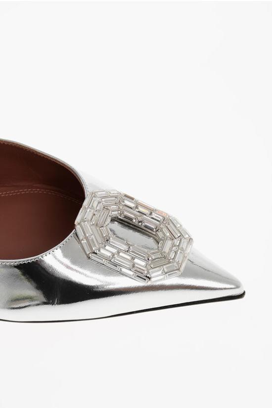  아미나 무아디 플랫 슈즈 CAMELIA FLAT MIRROR SILVE Silver - AMINA MUADDI