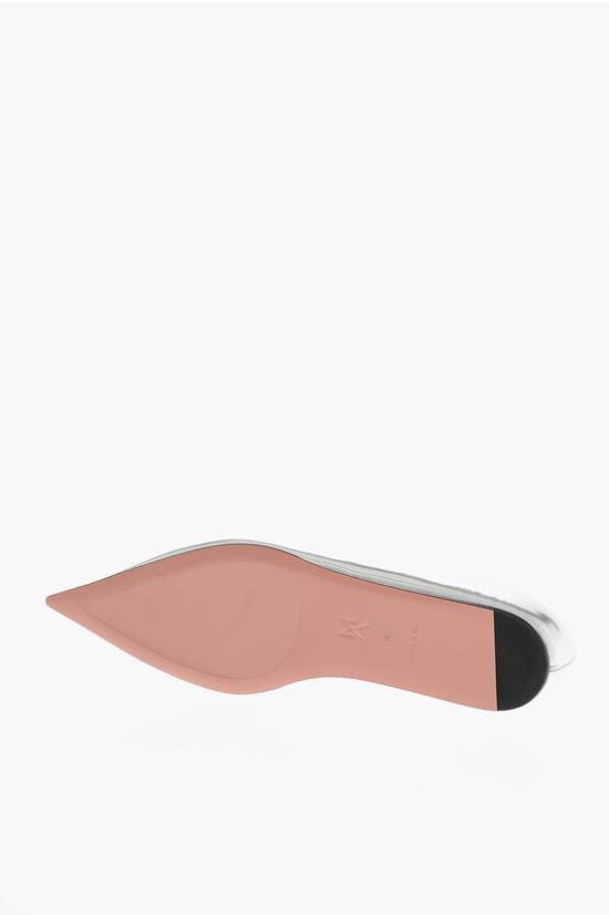  아미나 무아디 플랫 슈즈 CAMELIA FLAT MIRROR SILVE Silver - AMINA MUADDI