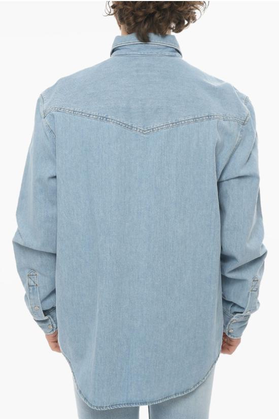  디젤 데님 셔츠 A03519 0ICVR 01 Light blue - DIESEL