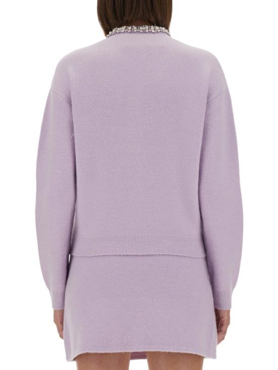 25FW 셀프 포트레이트 스웨터 PF25 085C L LILAC White - SELF PORTRAIT