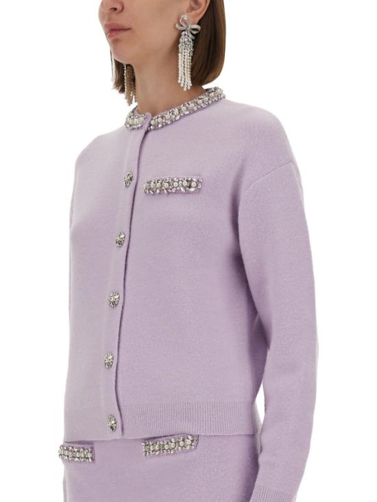 25FW 셀프 포트레이트 스웨터 PF25 085C L LILAC White - SELF PORTRAIT