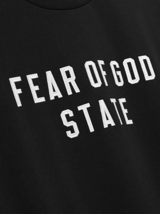  피어오브갓 긴팔 티셔츠 피어 오브 갓 90년대 크루넥 스웨트셔츠 제트 블랙 - FEAR OF GOD