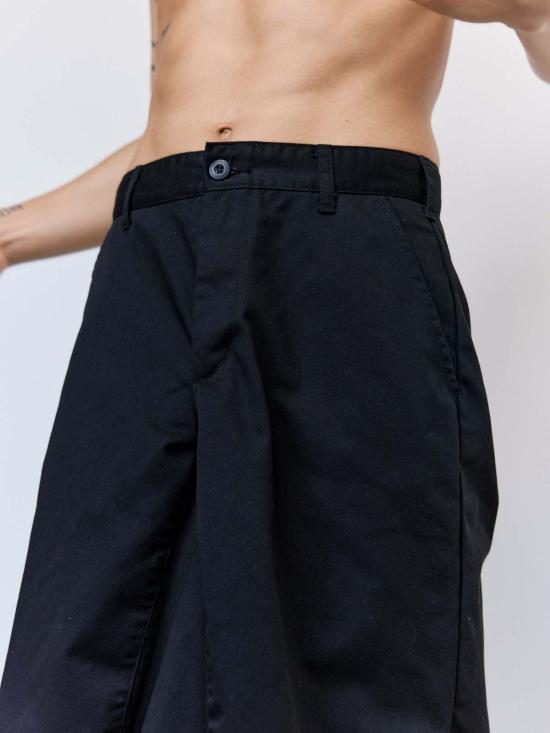  올드 파크 숏팬츠 블랙 배기 워크 반바지 - OLD PARK