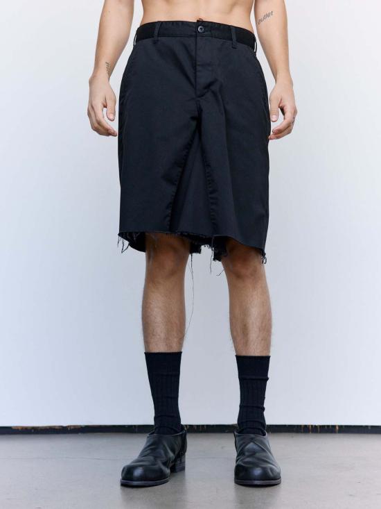  올드 파크 숏팬츠 블랙 배기 워크 반바지