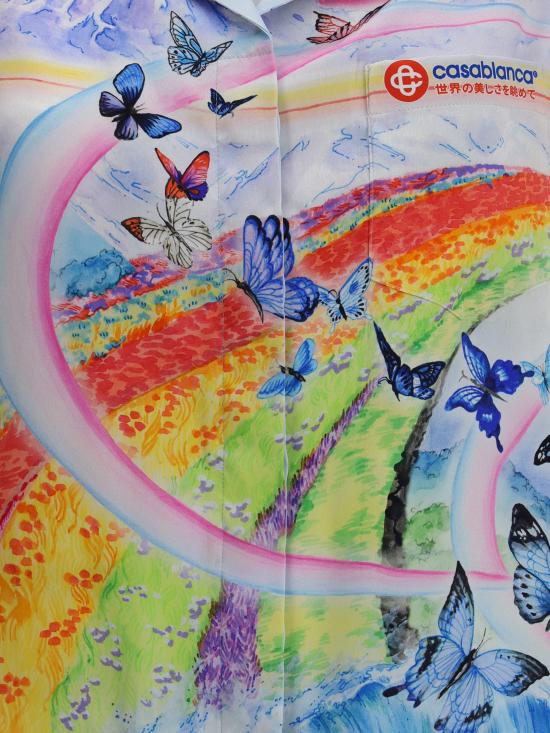 25FW 카사블랑카 셔츠 WPF25SH20002 BUTTERFLYM MULTICOLOUR - CASABLANCA