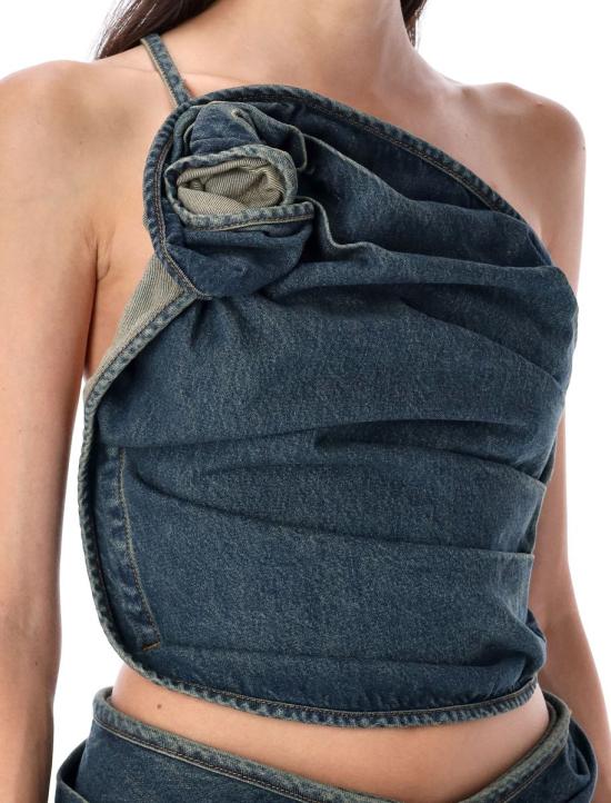 25FW 마그다뷰트림 민소매 티셔츠 25A303725 VNTG BLUE VINTAGE BLUE - MAGDA BUTRYM