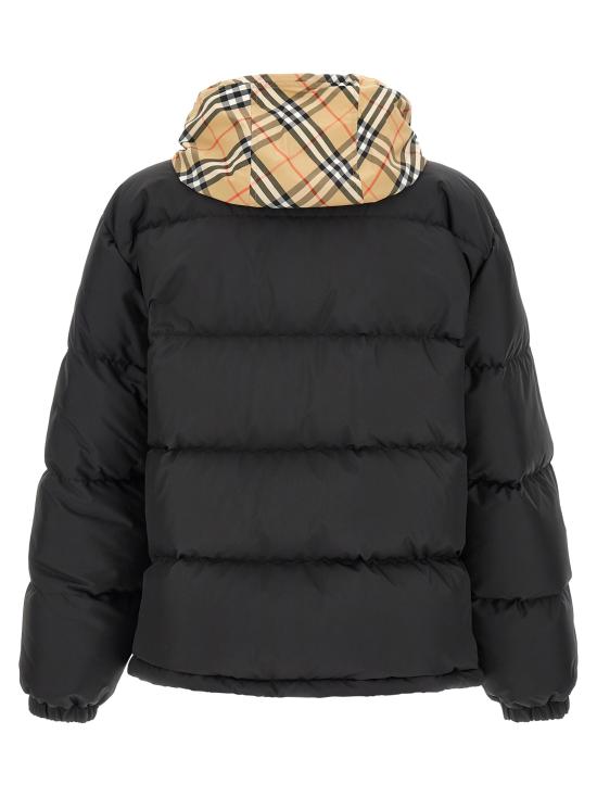 26FW 버버리 체크 테이프 스노우든 푸퍼 자켓 8110196BLACK Black - BURBERRY