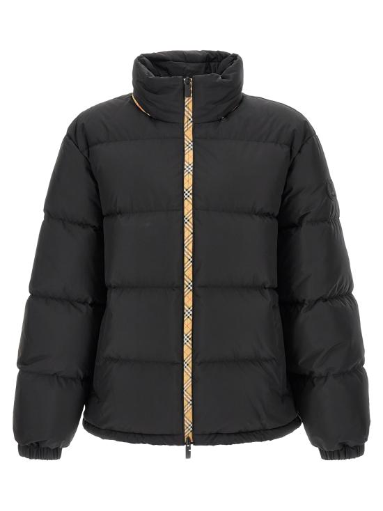 26FW 버버리 체크 테이프 스노우든 푸퍼 자켓 8110196BLACK Black - BURBERRY