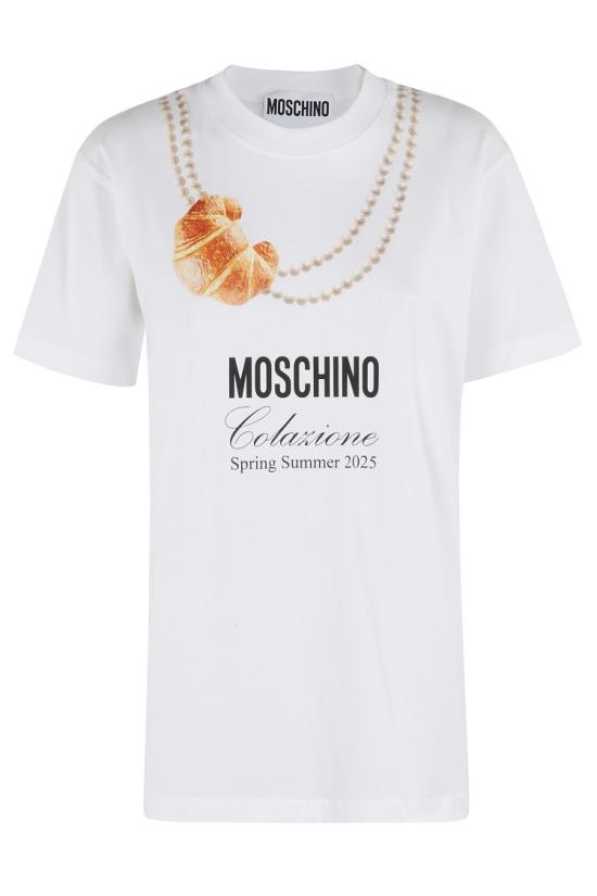 25SS 모스키노 반팔 티셔츠 A0703 0541 096 White