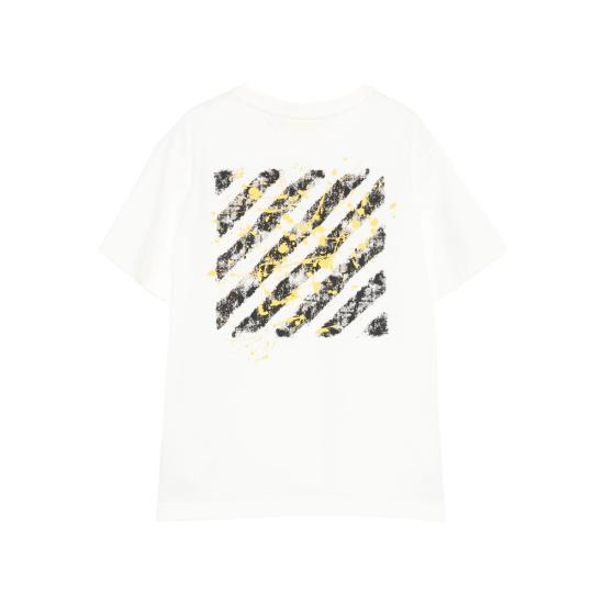 25FW [키즈] 오프화이트 티셔츠 OBAA002F25JE R00A 0118 WHITE - OFF WHITE