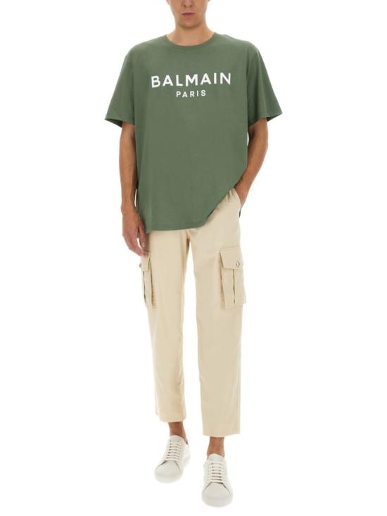 25FW 발망 스트레이트 팬츠 FH1PM095CG15 0AS Neutrals - BALMAIN