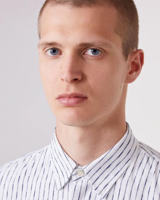 25SS 오피신 제네랄 긴팔 티셔츠 S25MSHI019 WHITE NIGHT SKY White - OFFICINE GENERALE