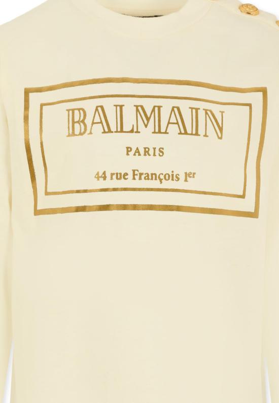  [키즈] 발망 티셔츠 BT8R70 Z1764 102OR IVORY - BALMAIN