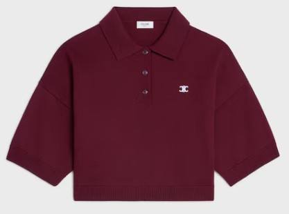 25FW 셀린느 폴로 티셔츠 2AH22322U 28BD BURGUNDY