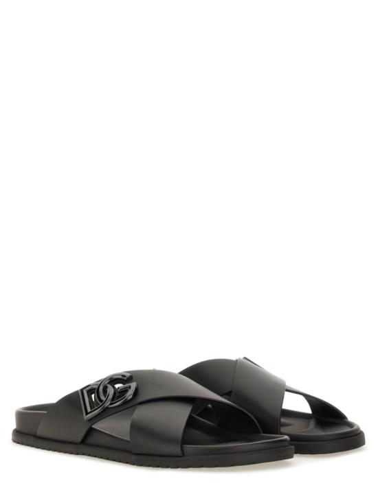 25FW 돌체앤가바나 뮬/슬리퍼 A80525 A9Q6780999 Black - DOLCE & GABBANA