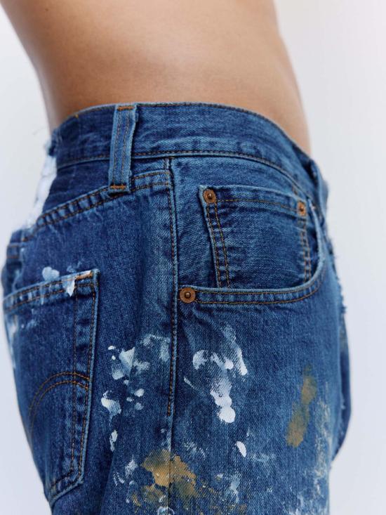  올드 파크 데님 팬츠 페인티드 배기 진 - OLD PARK