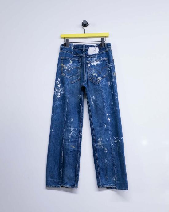  올드 파크 데님 팬츠 페인티드 배기 진 - OLD PARK