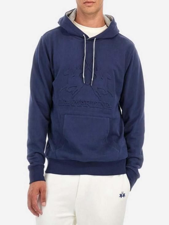  라 마티나 후드 티셔츠 ZMF010FP575 Blue - LA MARTINA