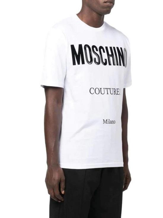  모스키노 반팔 티셔츠 ZZA072152411001 White - MOSCHINO
