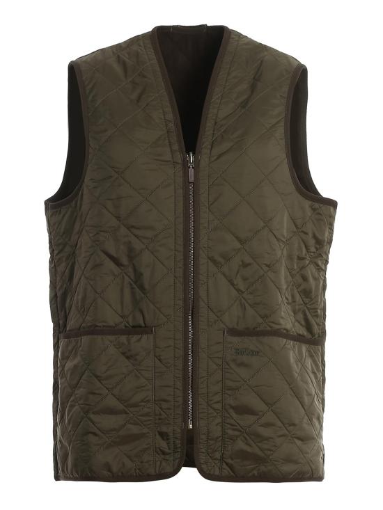 26FW 바버 폴라퀼트 지퍼인 라이너 MLI0002OL91 Dark Green