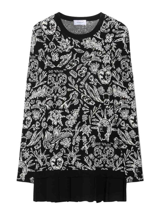  오프화이트 미디 원피스 OWHI118S24KNI0011001 Black