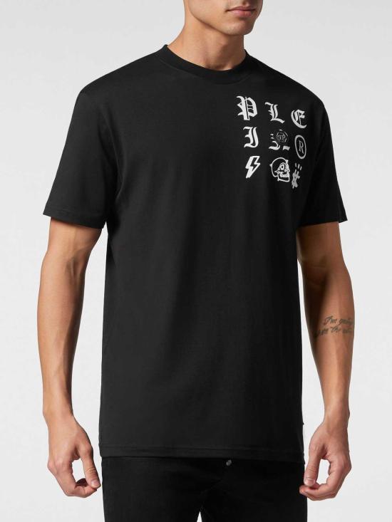  플레인스포츠 반팔 티셔츠 AACCMTK6632PJY002NBLACK - PLEIN SPORT