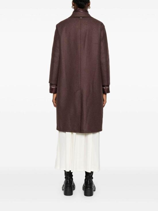  에르노 펠트 울 & 울트라라이트 나일론 리조트 코트  PI00153DR333728810 Dark Brown - HERNO