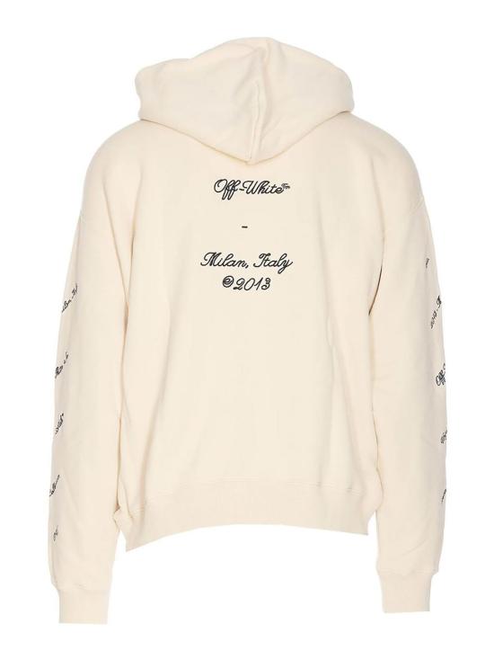 24FW 오프화이트 후드 티셔츠 OMBB085S24FLE0110310 White - OFF WHITE