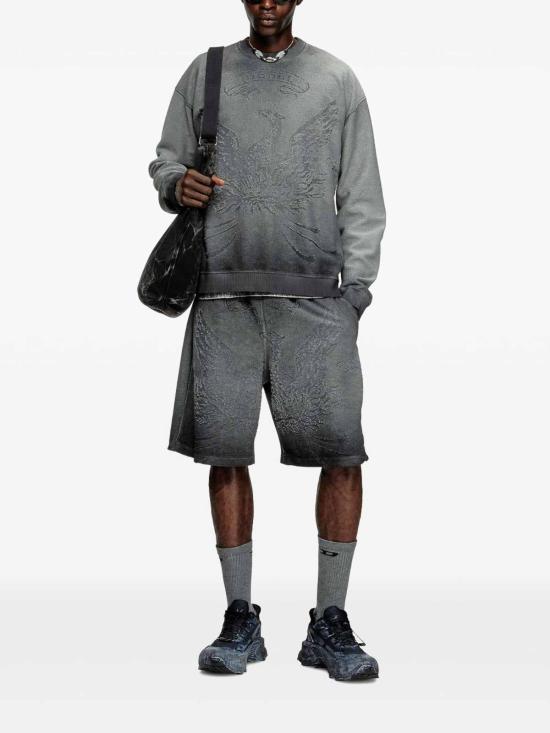  디젤 S-아론 페이디드 스웨트셔츠  A192890IKBV93R Black - DIESEL