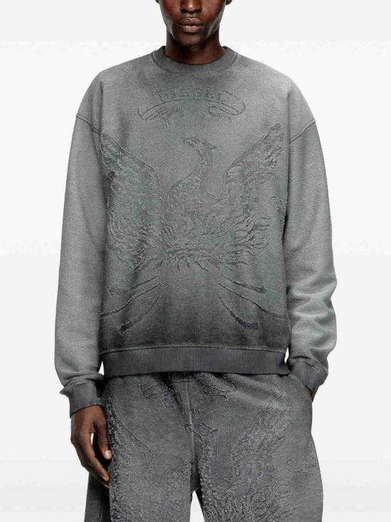  디젤 S-아론 페이디드 스웨트셔츠  A192890IKBV93R Black - DIESEL