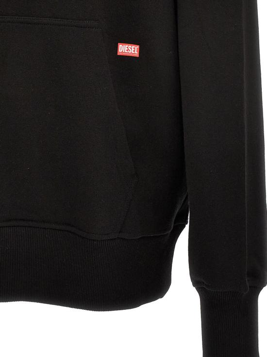 24FW 디젤 후드 티셔츠 A035920IEAX9XX Black - DIESEL