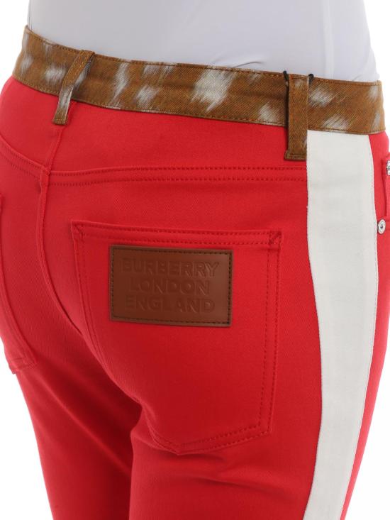  버버리 스트레이트 팬츠 4559960 Red - BURBERRY