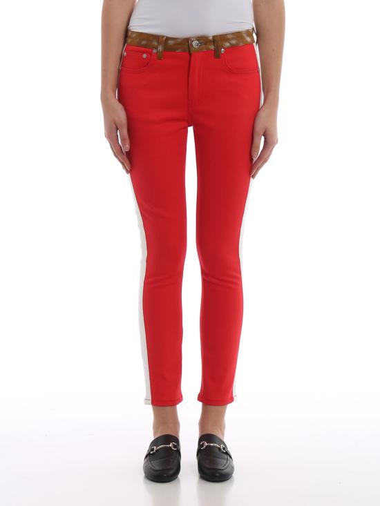  버버리 스트레이트 팬츠 4559960 Red - BURBERRY